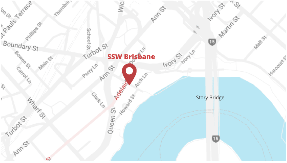 SSW Brisbane map